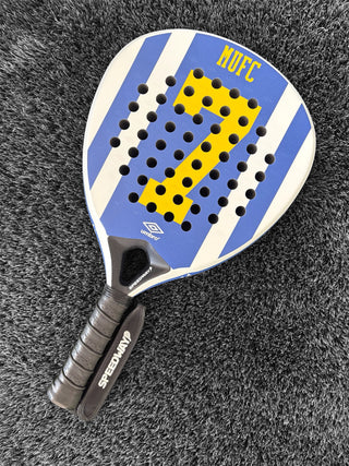 🔵⚪ THE AWAY DAY – MUFC-Inspired Padel Racket