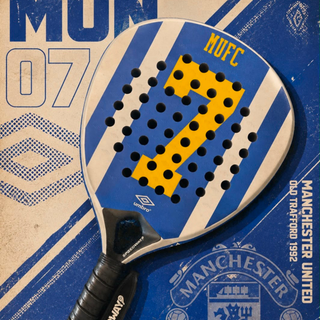 🔵⚪ THE AWAY DAY – MUFC-Inspired Padel Racket